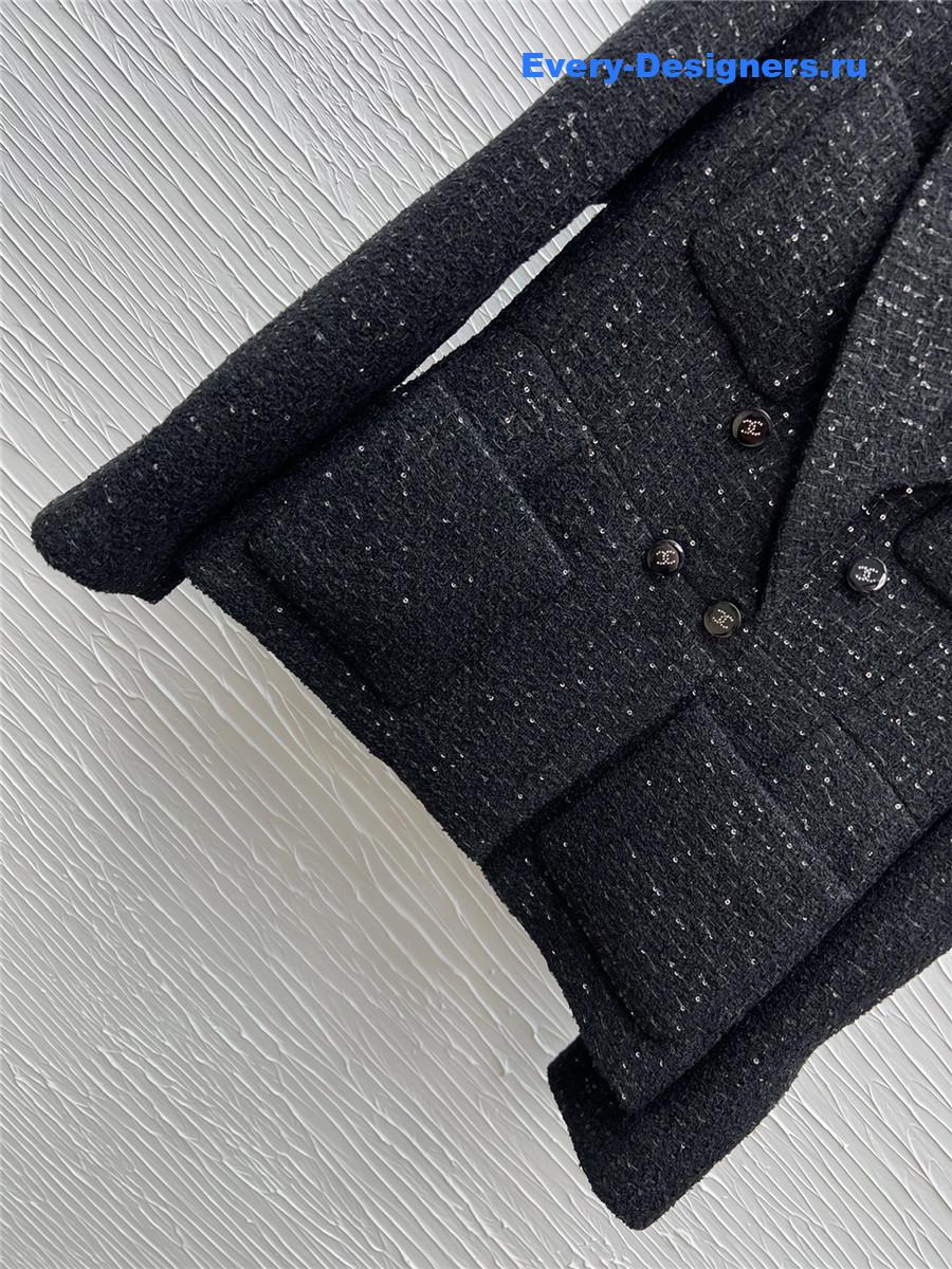 Ch**el lapel sequined jacket