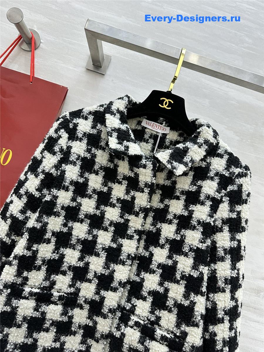 Va1e*ntin0 houndstooth wool coat