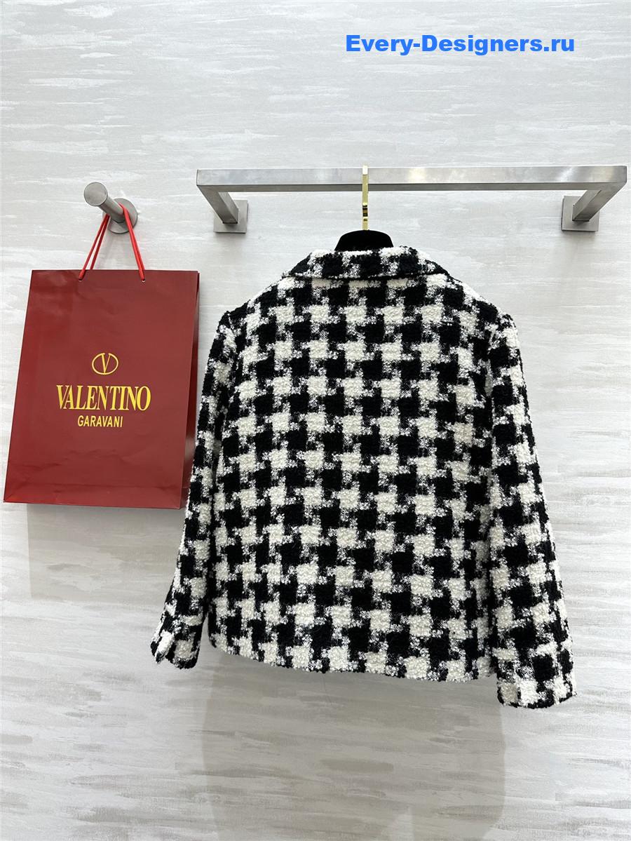 Va1e*ntin0 houndstooth wool coat