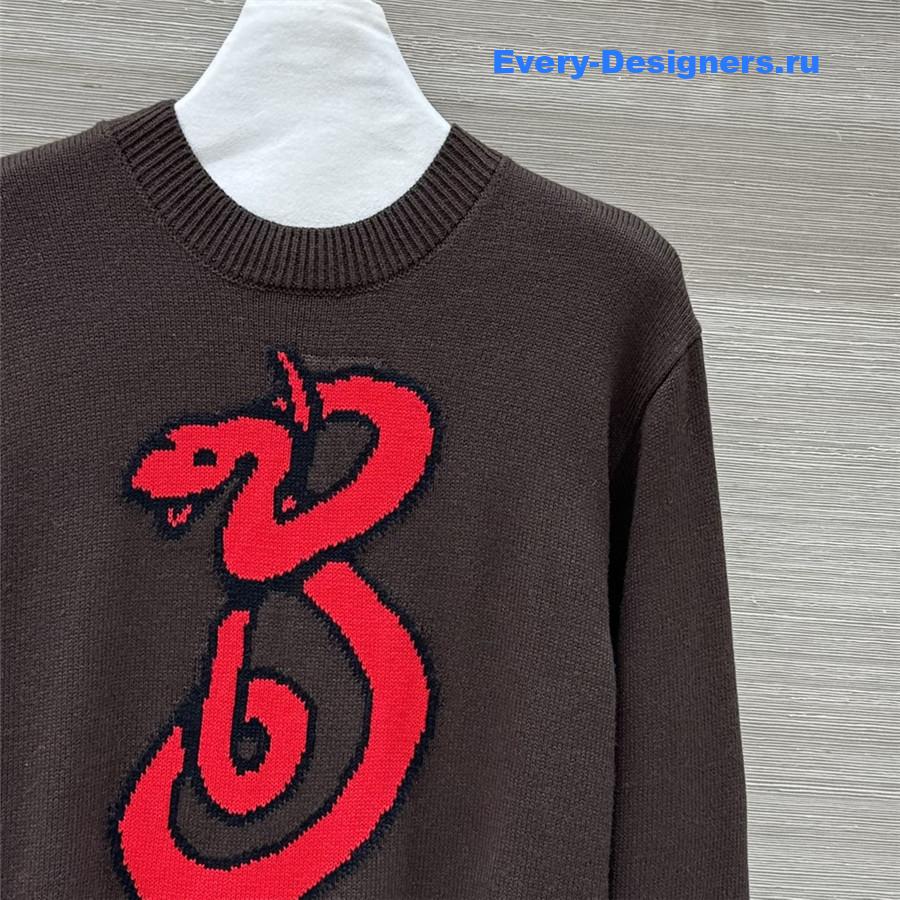 Bv*b*rry b snake wool sweater in peat