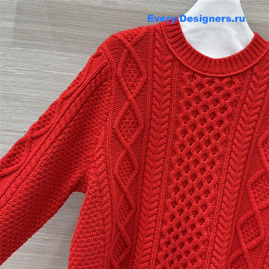 L0r0 P1ana cable cashmere sweater in red
