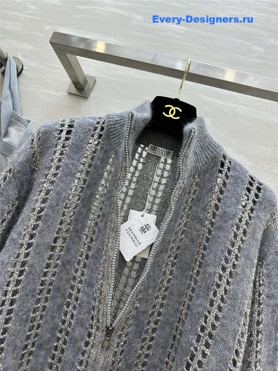 BC mohair blend stand collar jacket