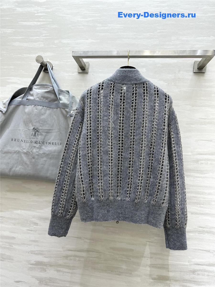 BC mohair blend stand collar jacket
