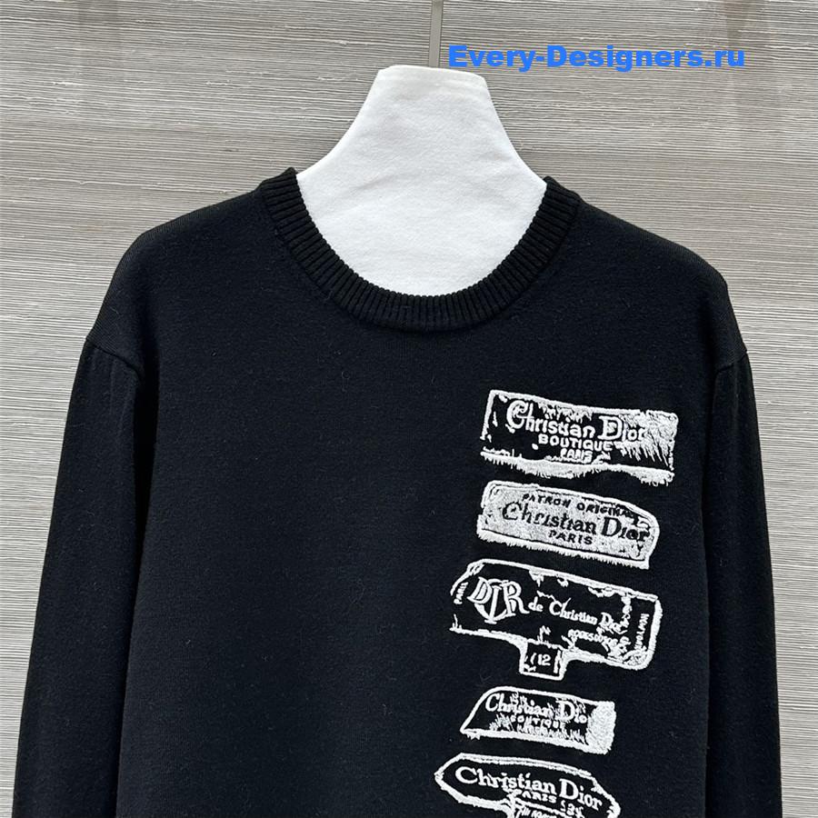 D10r archives labels wool sweater black