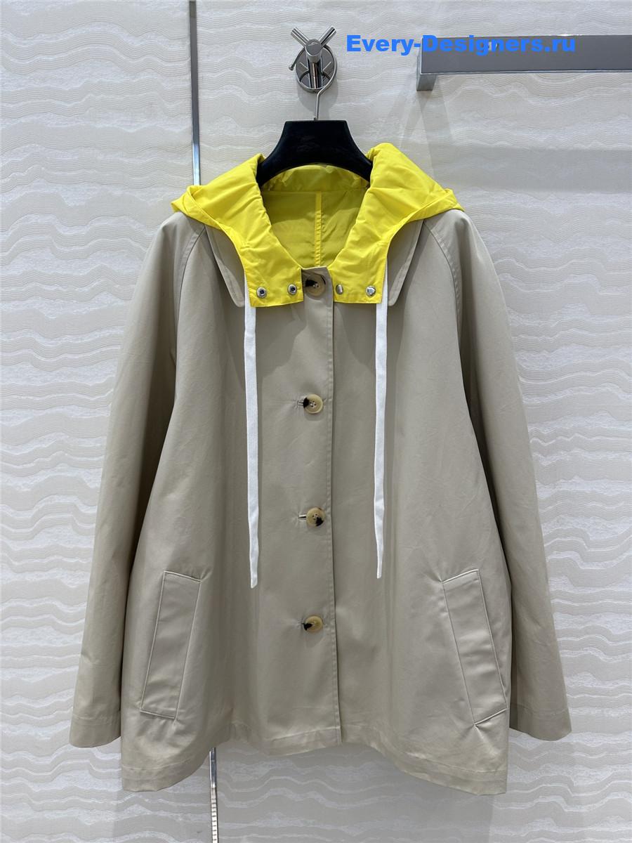 M1um1u jacket short trench coat