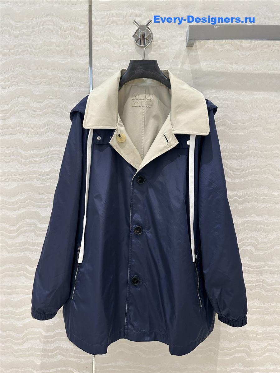 M1um1u jacket short trench coat