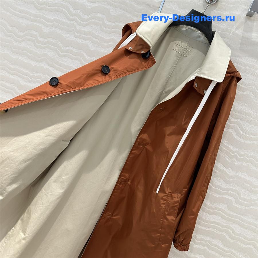 M1um1u jacket long trench coat