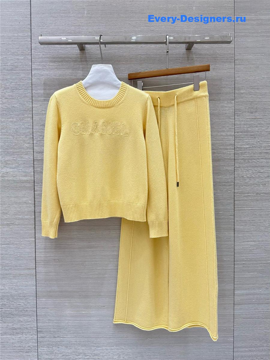 Ch**el cashmere top + pants set