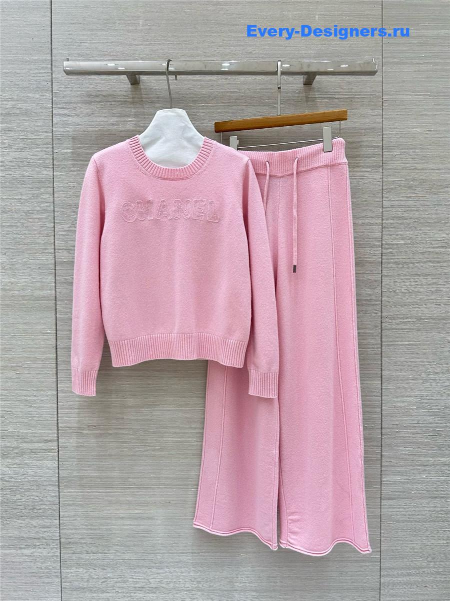 Ch**el cashmere top + pants set