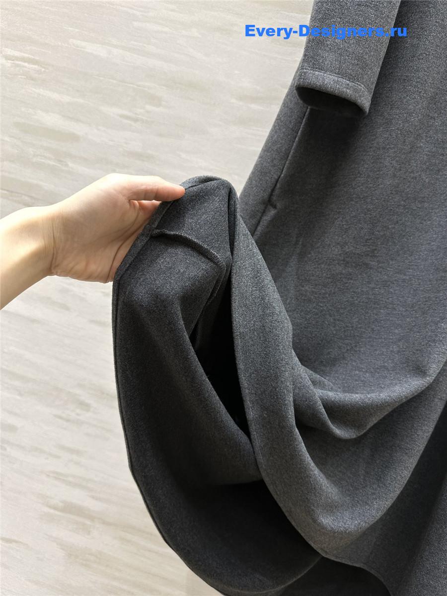 L0ew* high collar plush maxi dress