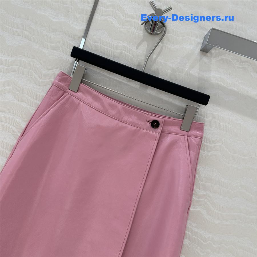 M1um1u patent leather midi skirt