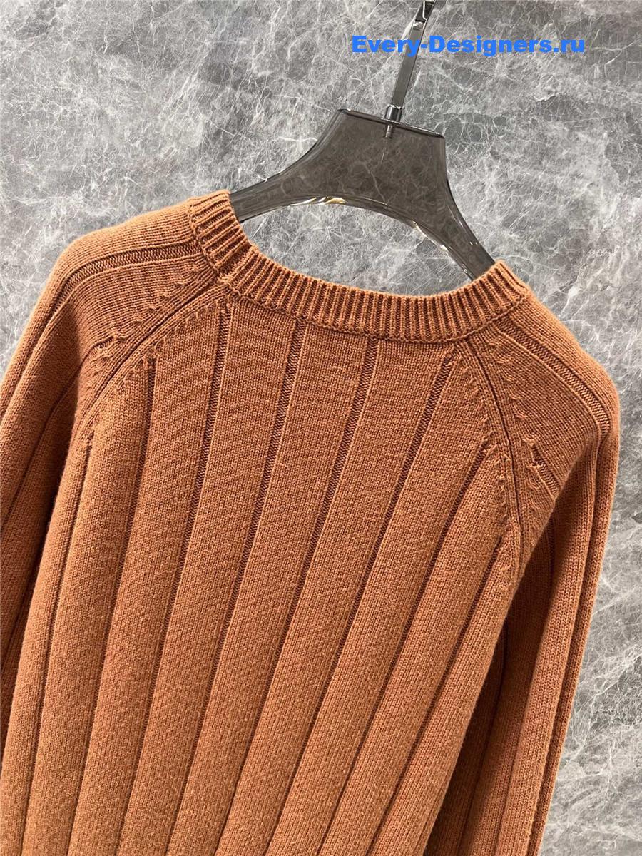 L0r0 P1ana cube stripe sweater coral orange