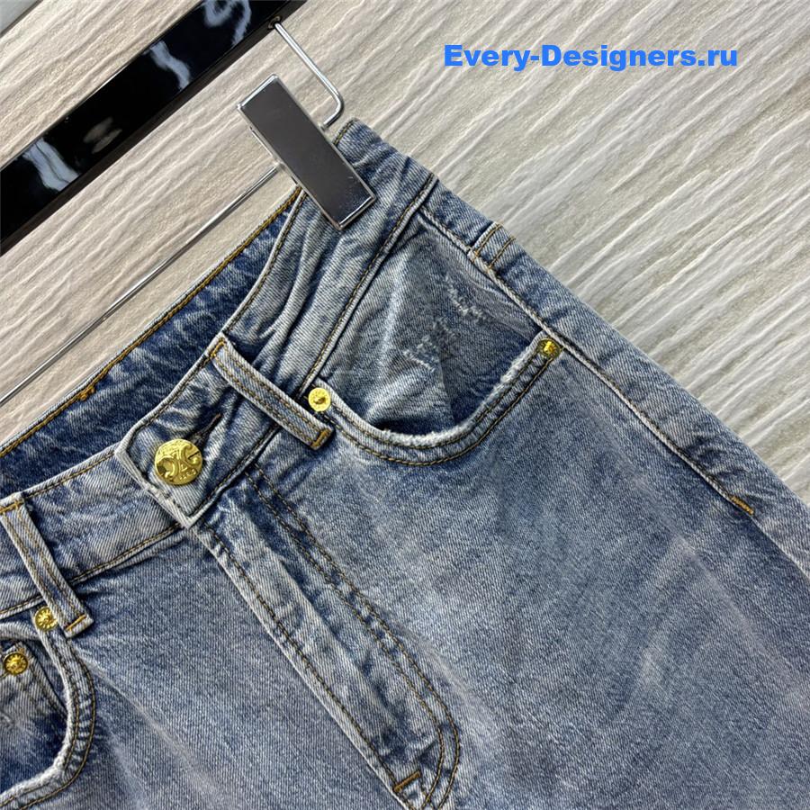 Ce1i*e washed blue jeans