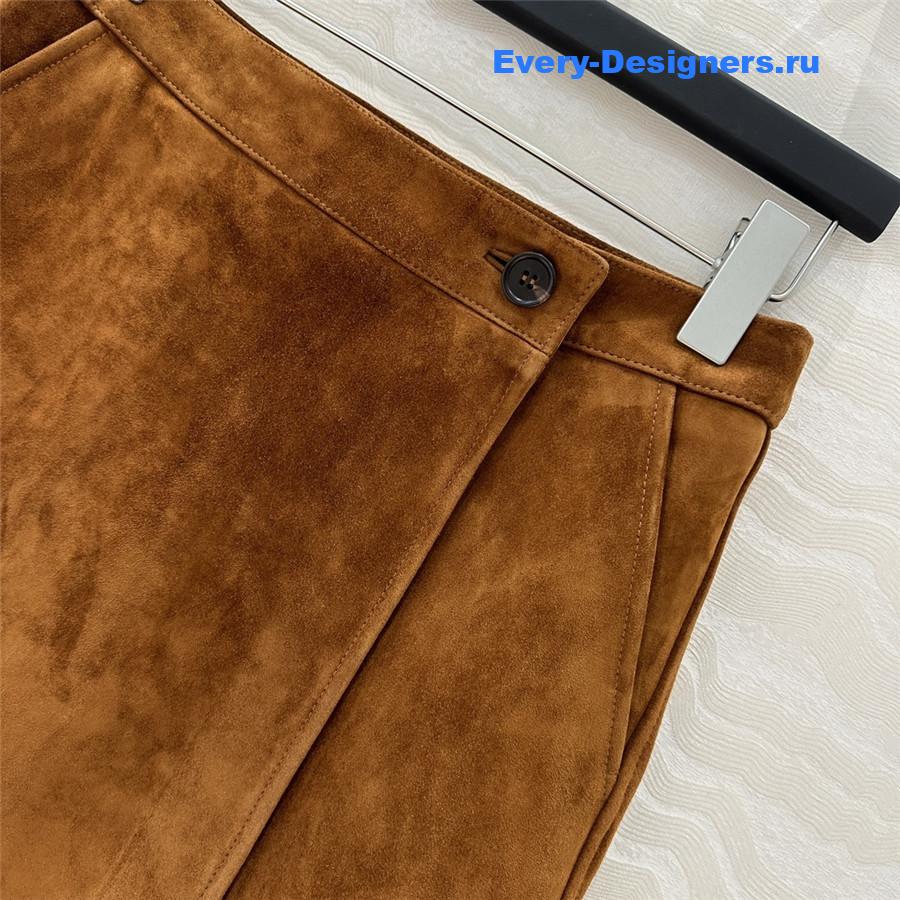 M1um1u suede midi skirt