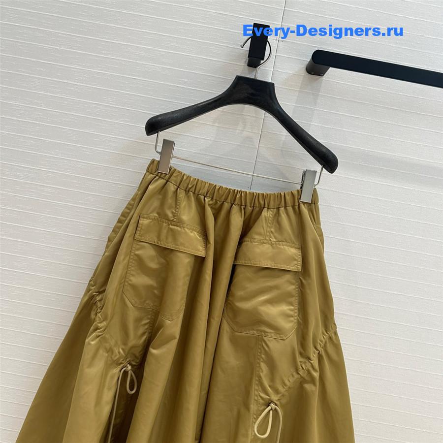 Pra*a elastic waist nylon maxi skirt