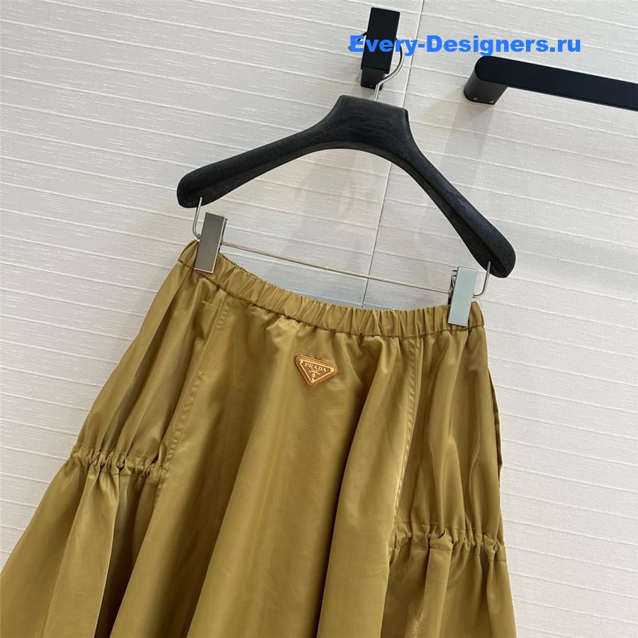 Pra*a elastic waist nylon maxi skirt