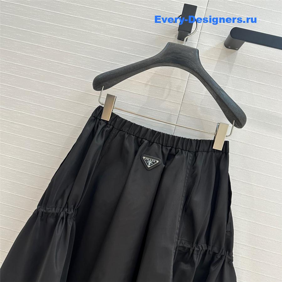 Pra*a elastic waist nylon maxi skirt
