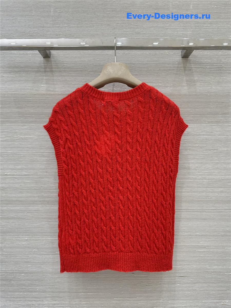BC Red Cable Vest Top