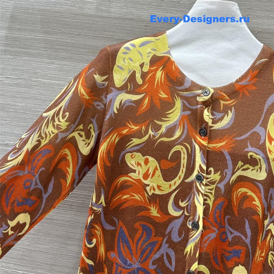Versace printed knitted cardigan