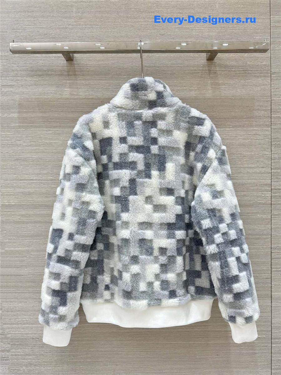 l0vis Vvtt0n lv lapel zipper jacket