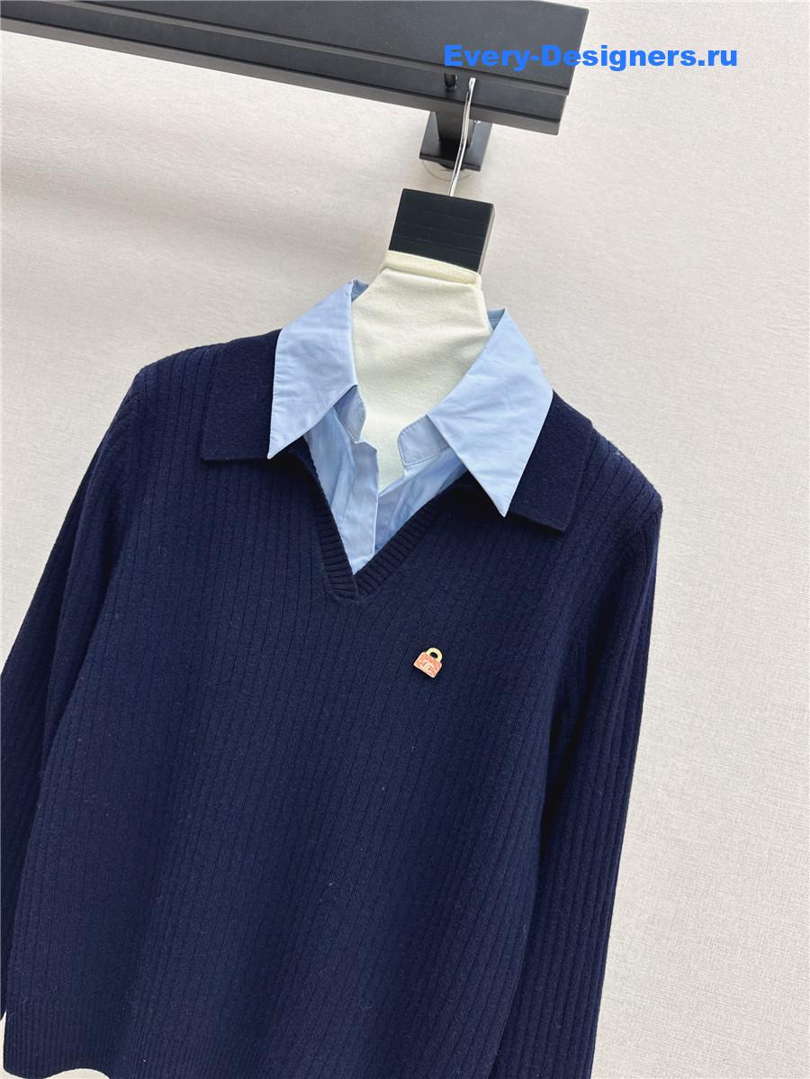 Ch**el fake two piece sweater