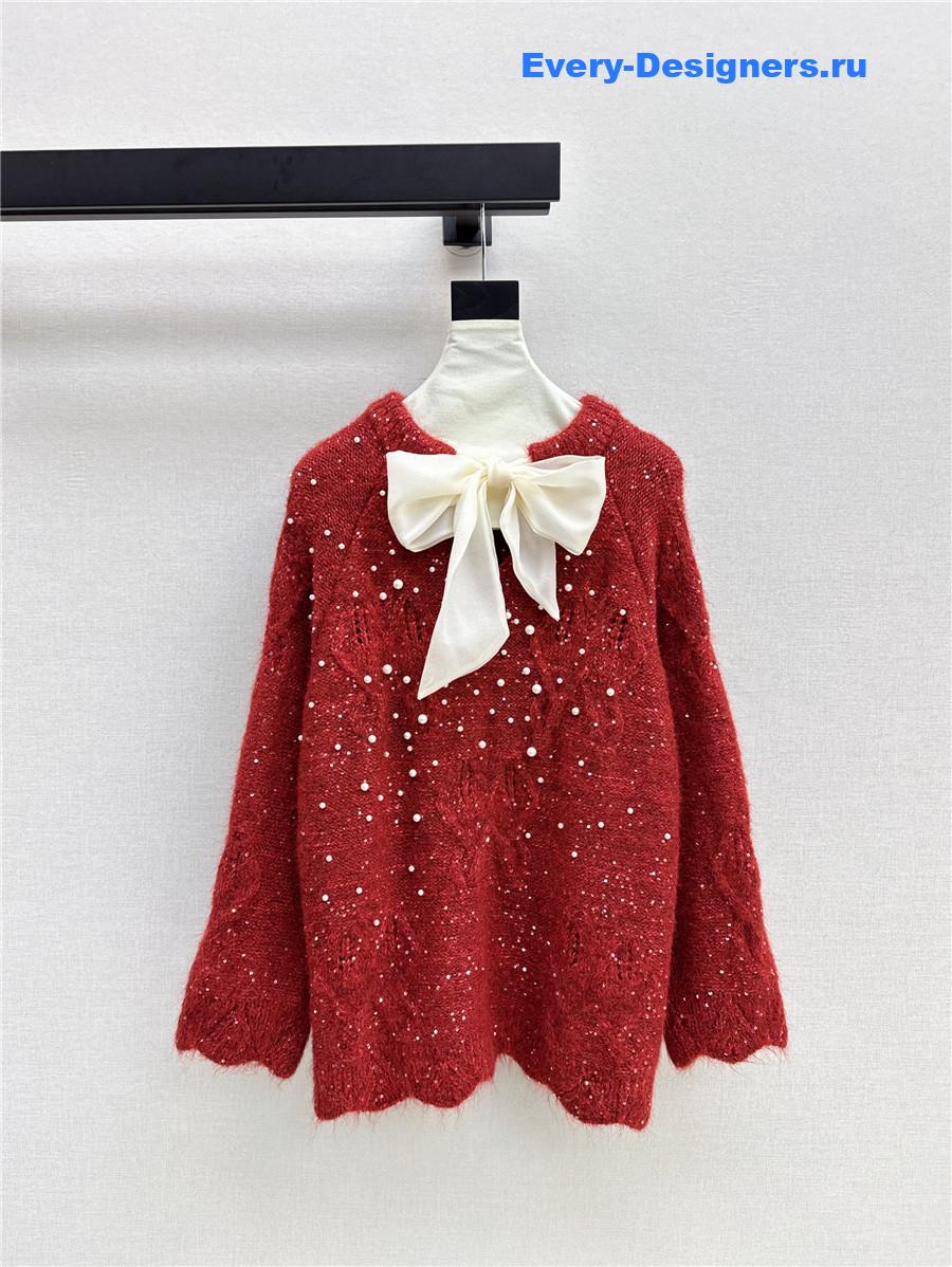M1um1u ribbon sweater