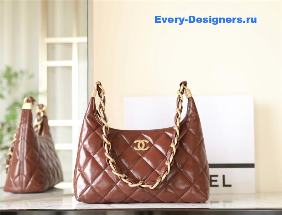 Ch**el small hobo bag brown