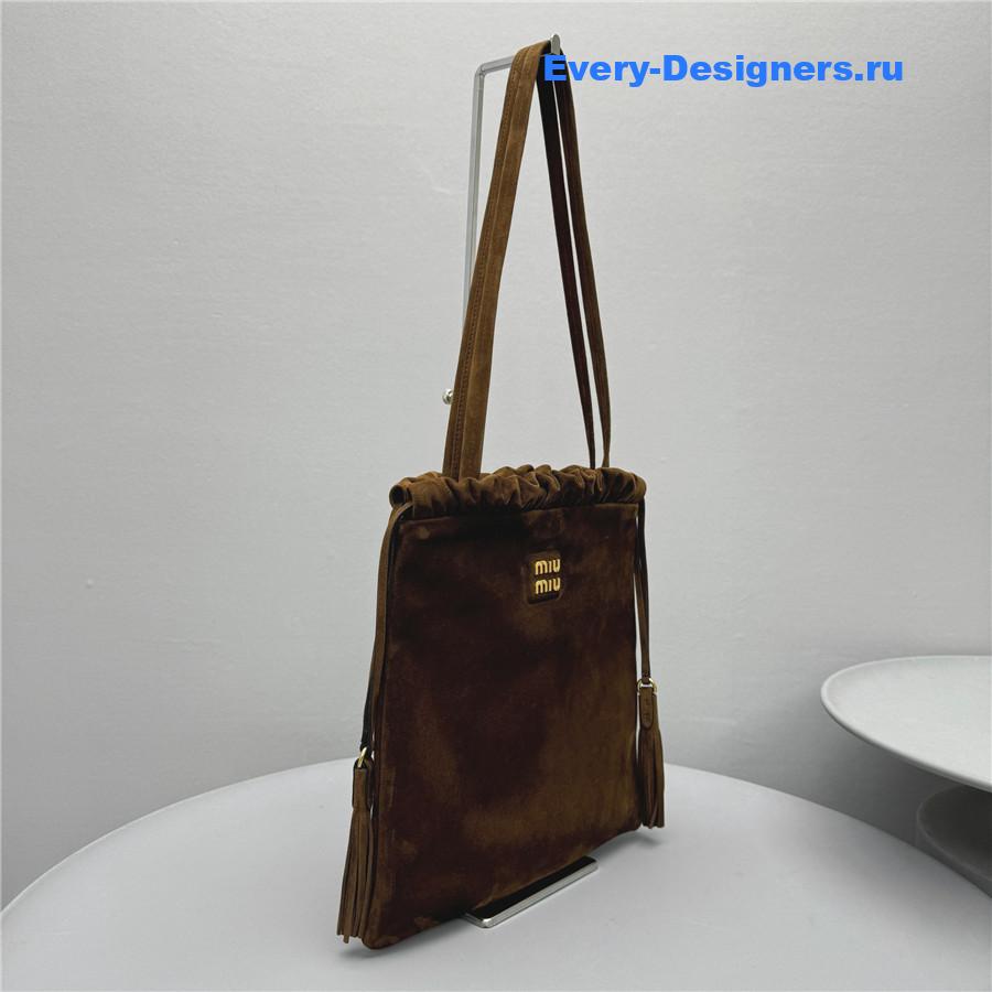 Miu Miu Joie Brown Suede Bag