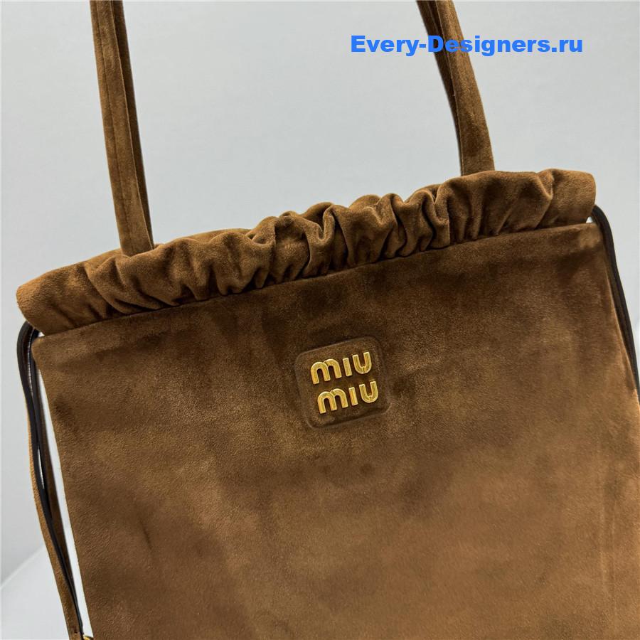 Miu Miu Joie Brown Suede Bag