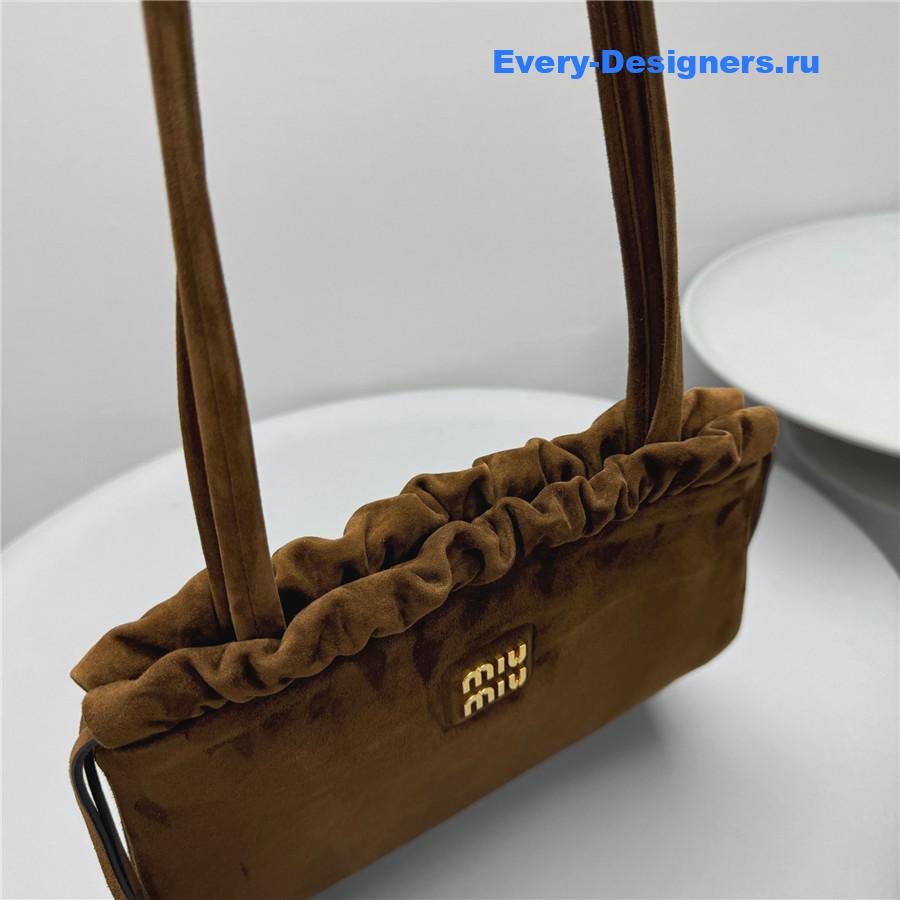 Miu Miu Joie Brown Suede Bag
