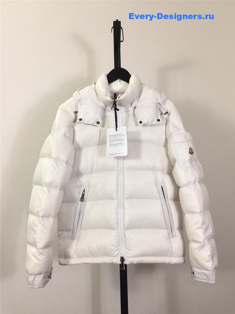 Moncler Maya Women Hooded Down Jacket in White