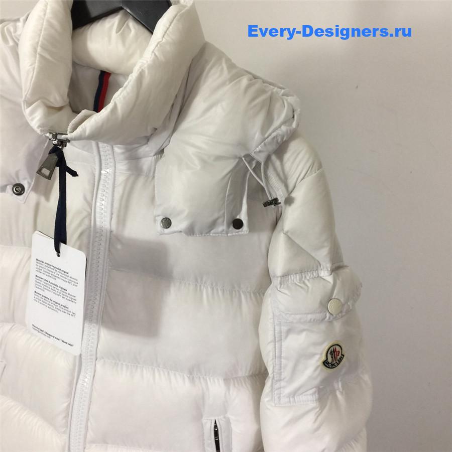 Moncler Maya Women Hooded Down Jacket in White