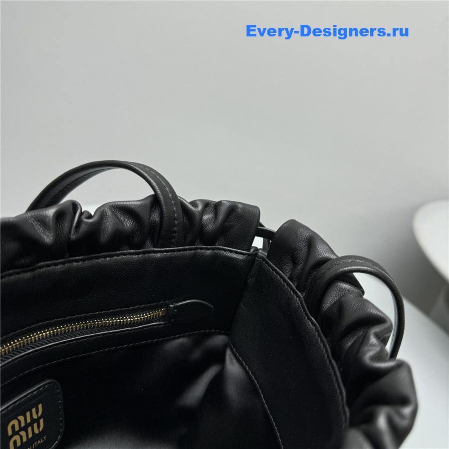 Miu Miu Black Joie Nappa Leather Bag