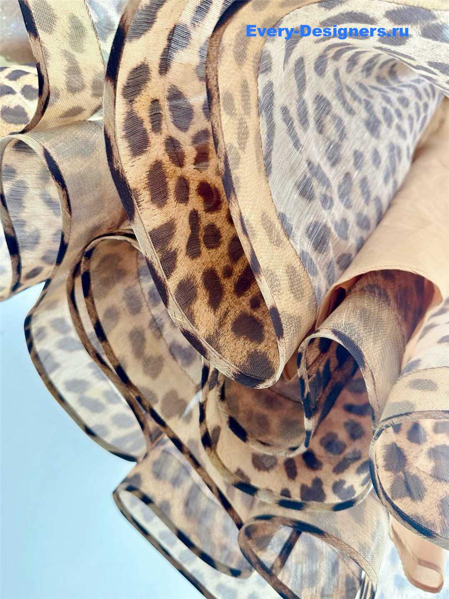 Zimm Crush Leopard Paneled Midi-Dress