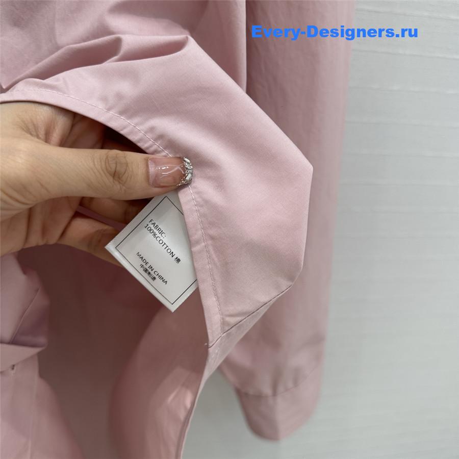 L0ew* asymmetric longline shirt in pink