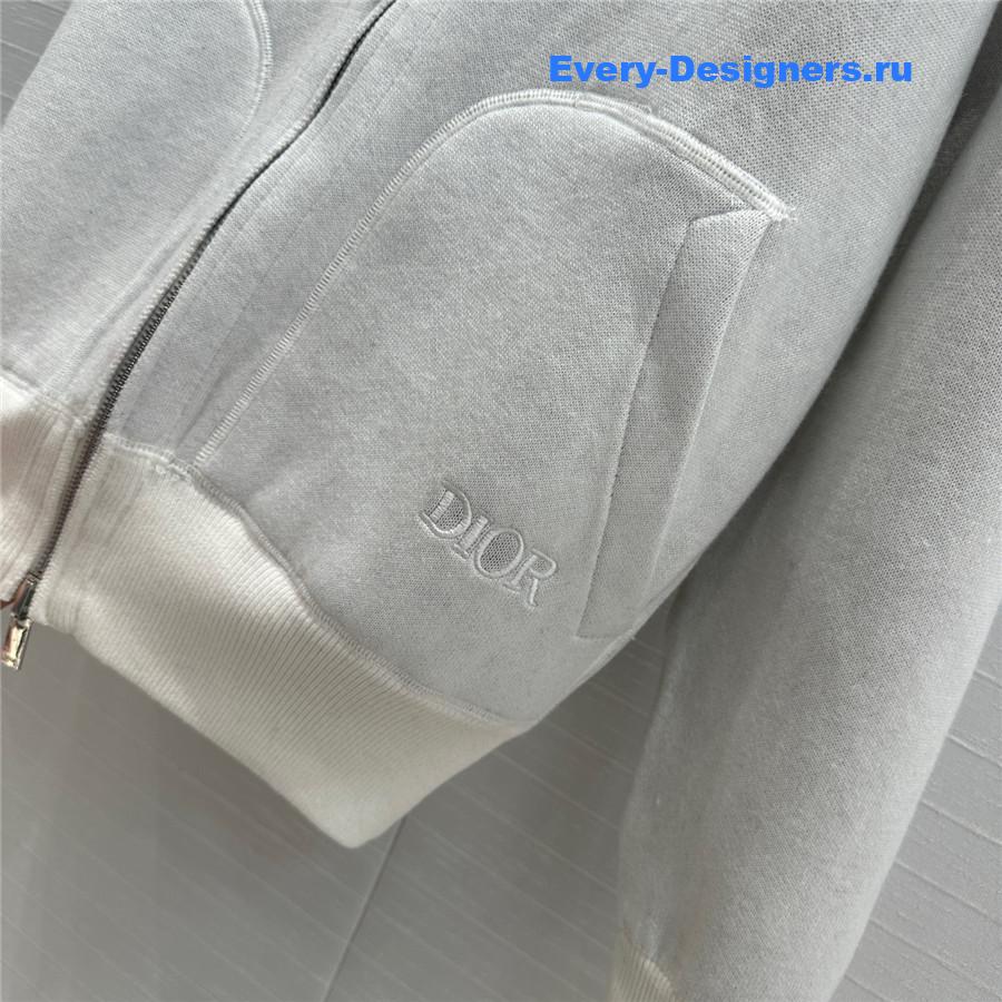 D10r double zip hooded cashmere coat
