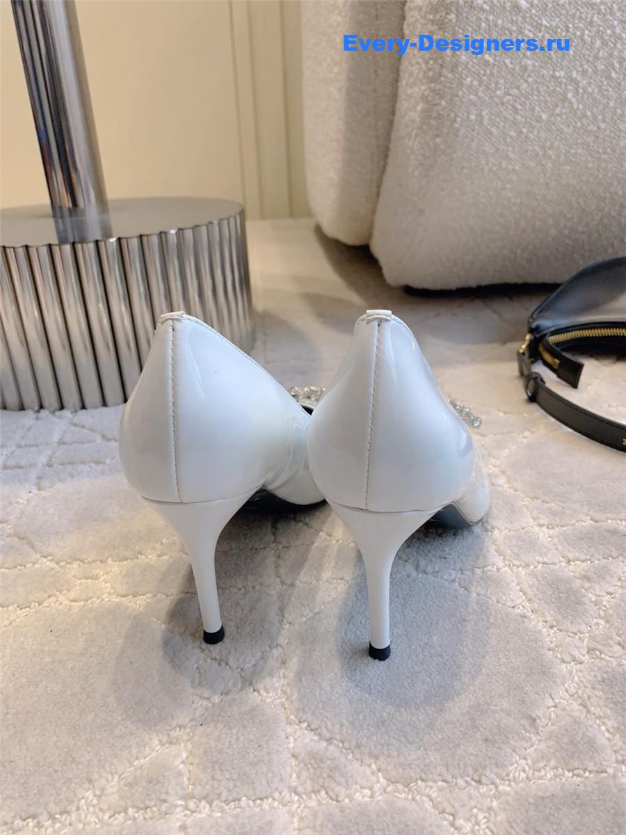 Ba1en*iaga b buckle rhinestone pumps