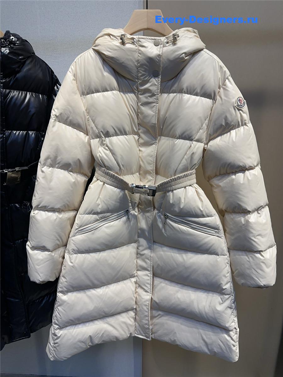 Moncler Bellevue Hooded Down Jacket Women White