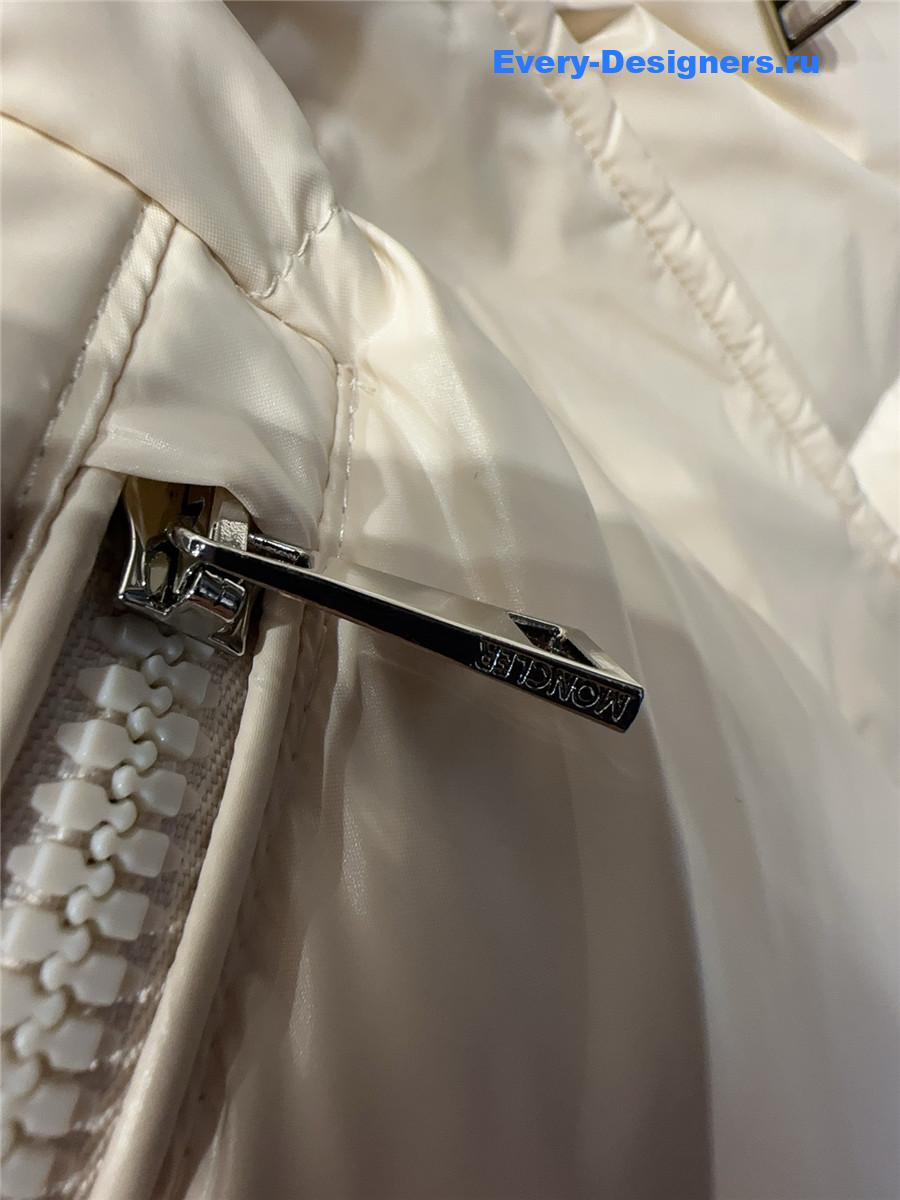 Moncler Bellevue Hooded Down Jacket Women White