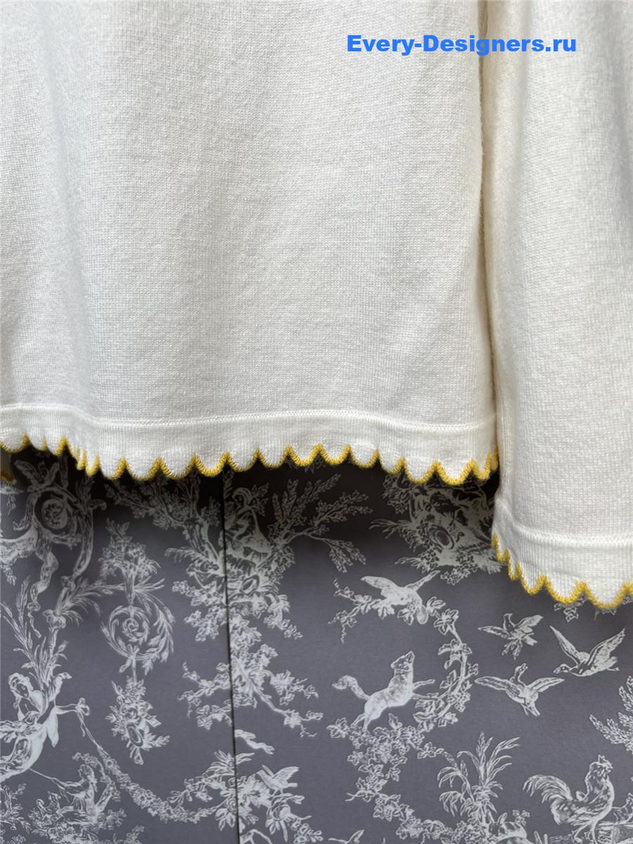 Ch**el lace patchwork knitted cardigan