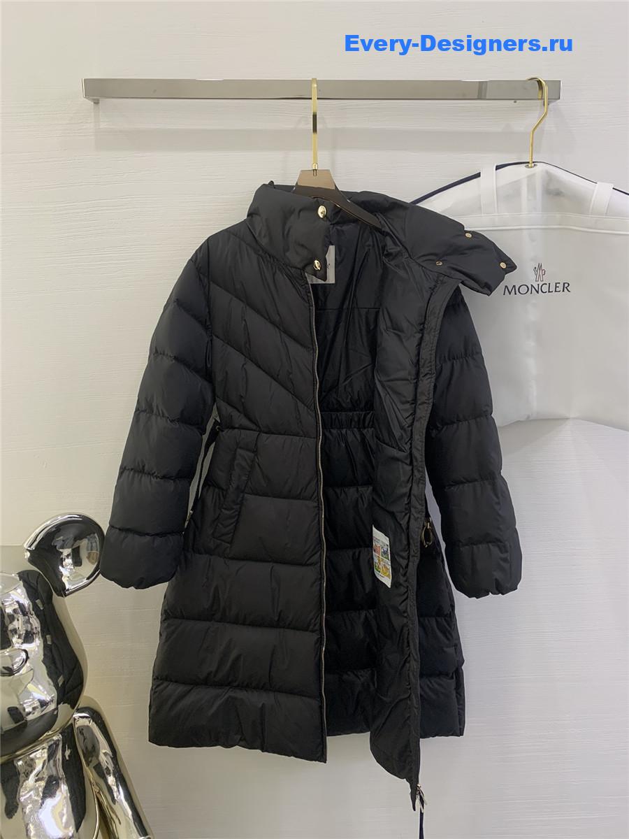 Moncler Women Brou Belted Down Coat in Black