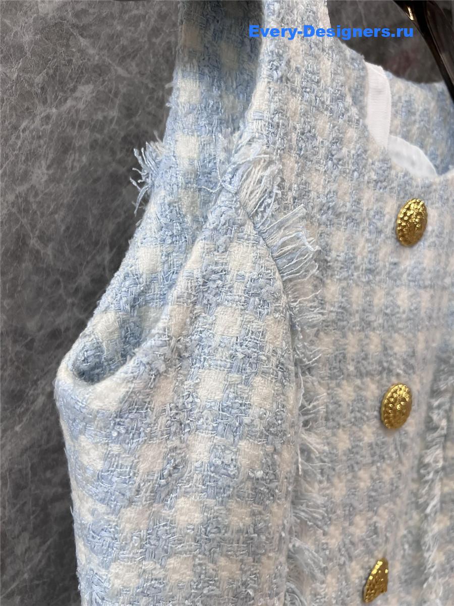 Balmain Sleeveless Tweed Dress