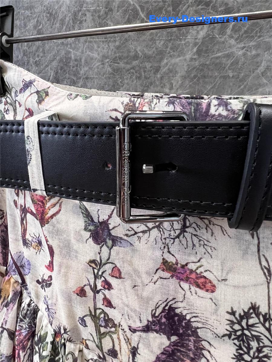 D10r mid-length belted macrocannage skirt