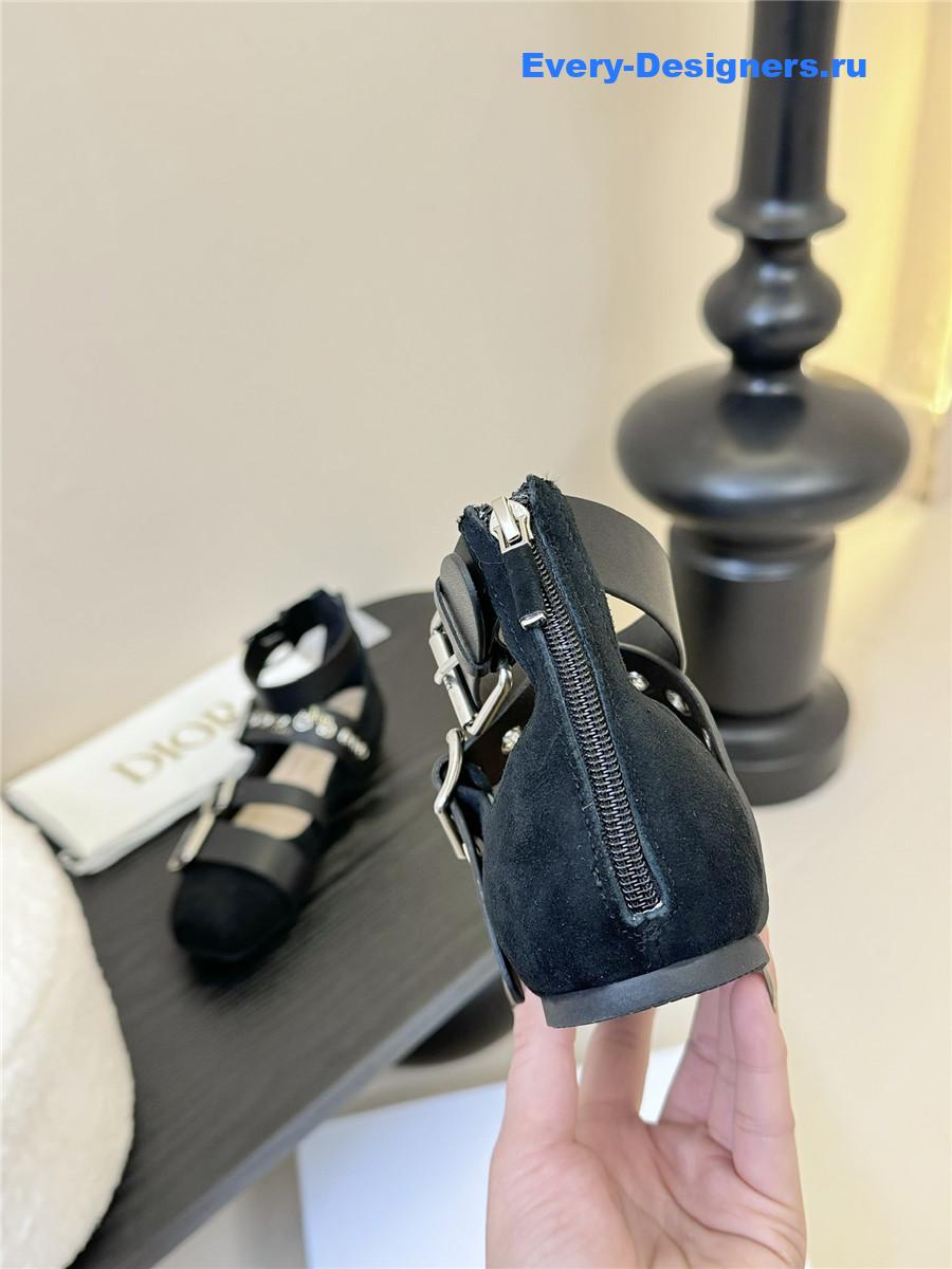 D10r punk ballet flat black