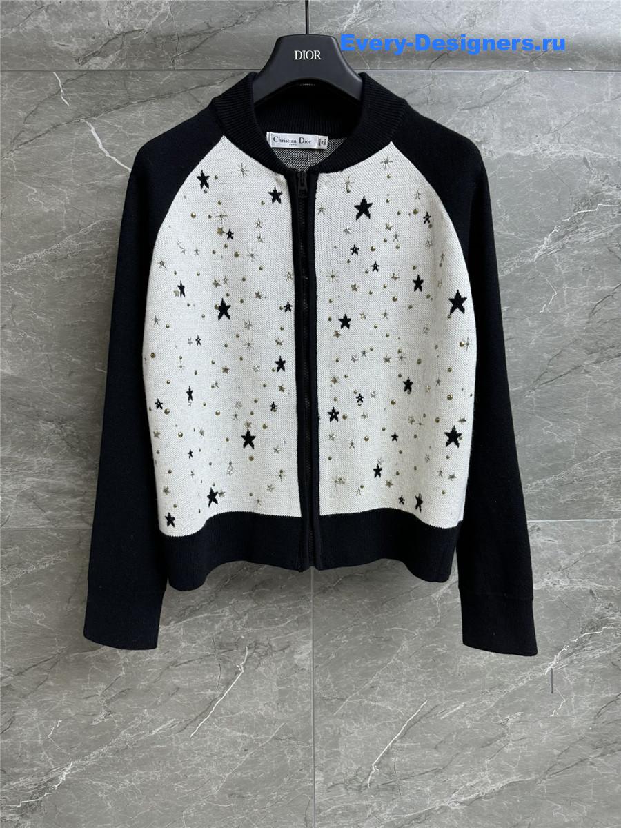 D10r star embroidered cardigan
