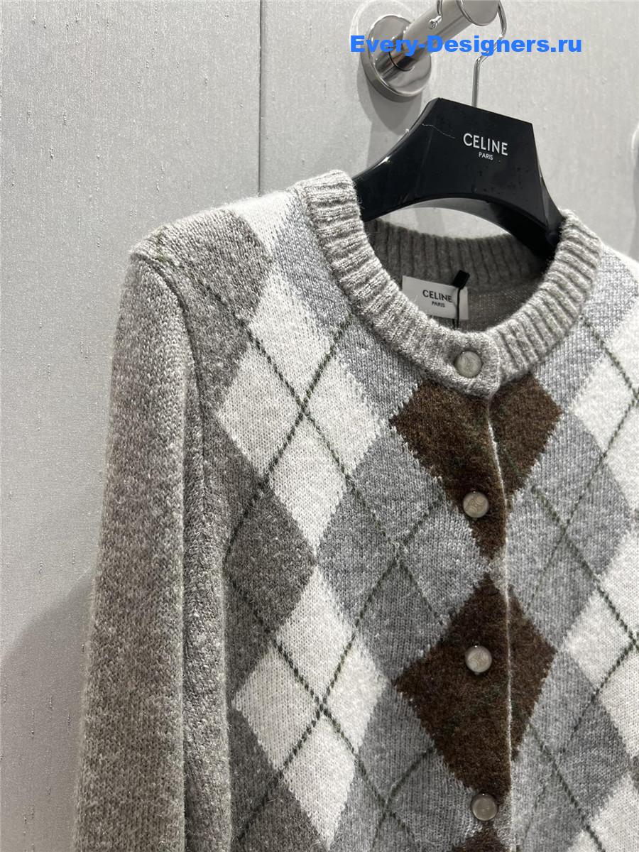 ce1i*e D1am0nd jacquard knit cardigan