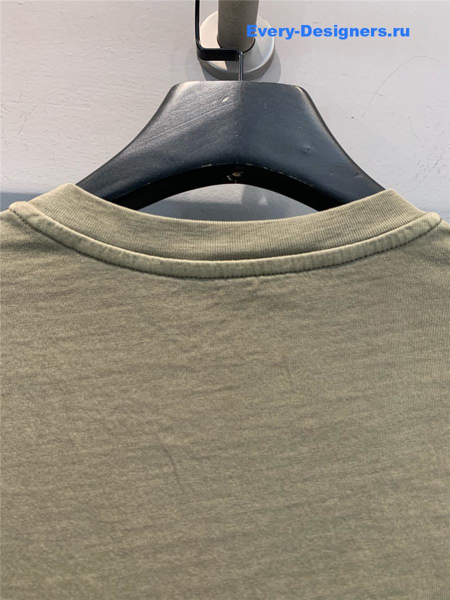 Miu Miu Logo Green Long Sleeve Top