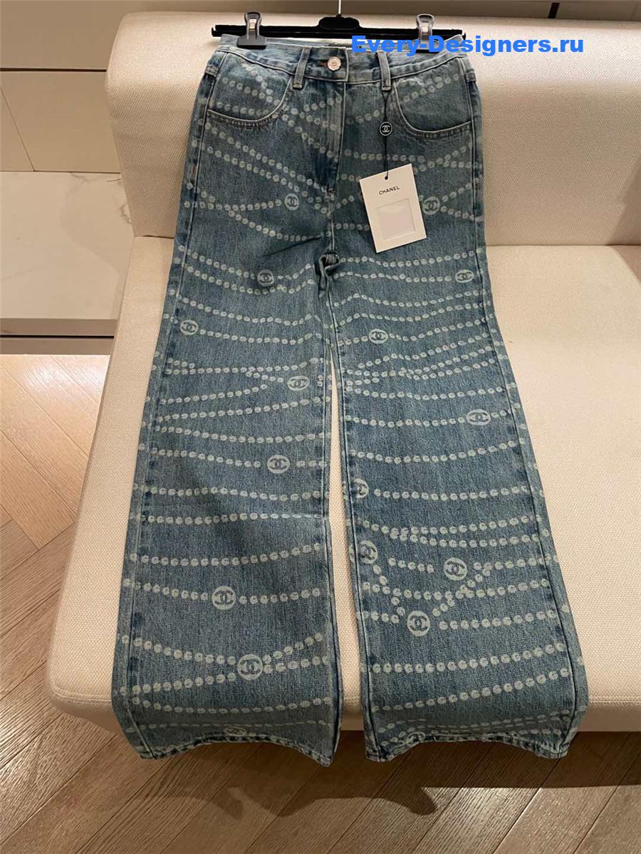 Ch**el chain print women¡¯s jeans