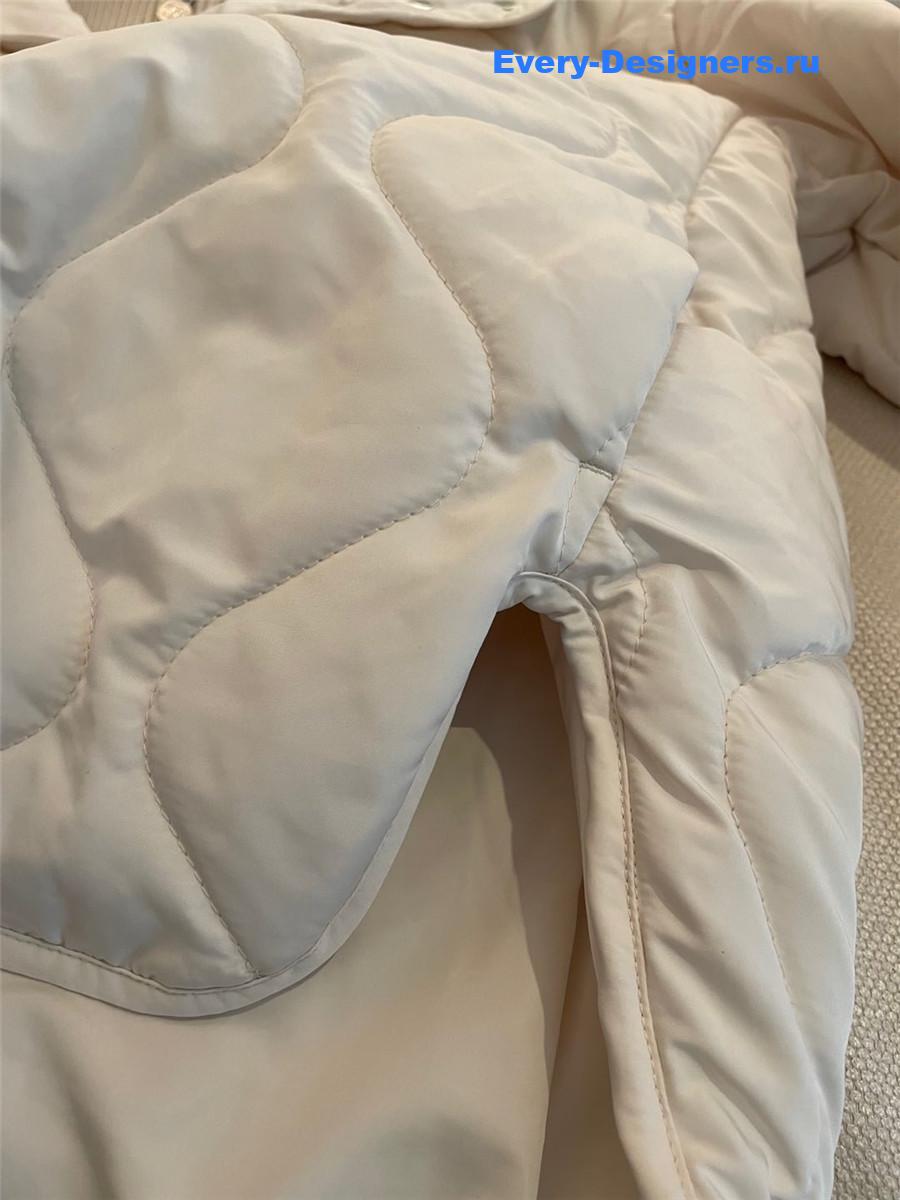 Ch**el knitted stand collar zipper cotton jacket