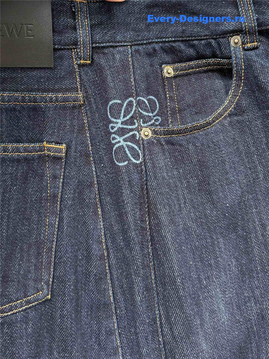 L0ew* high-rise barrel-leg jeans